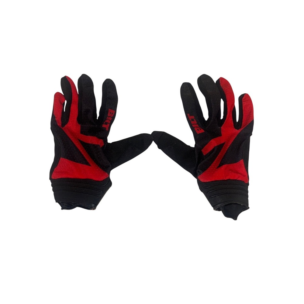 BILT Youth Medium Motorcycle Gloves Red Black Motocross Racing grippy Palms